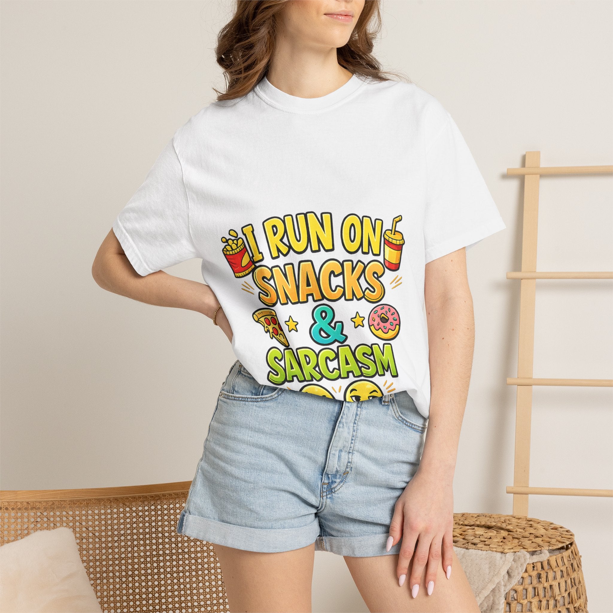 I Run on Snacks & Sarcasm T-Shirt