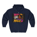 Black Girl Magic Zip Hoodie — Empowering Graphic Full-Zip Sweatshirt