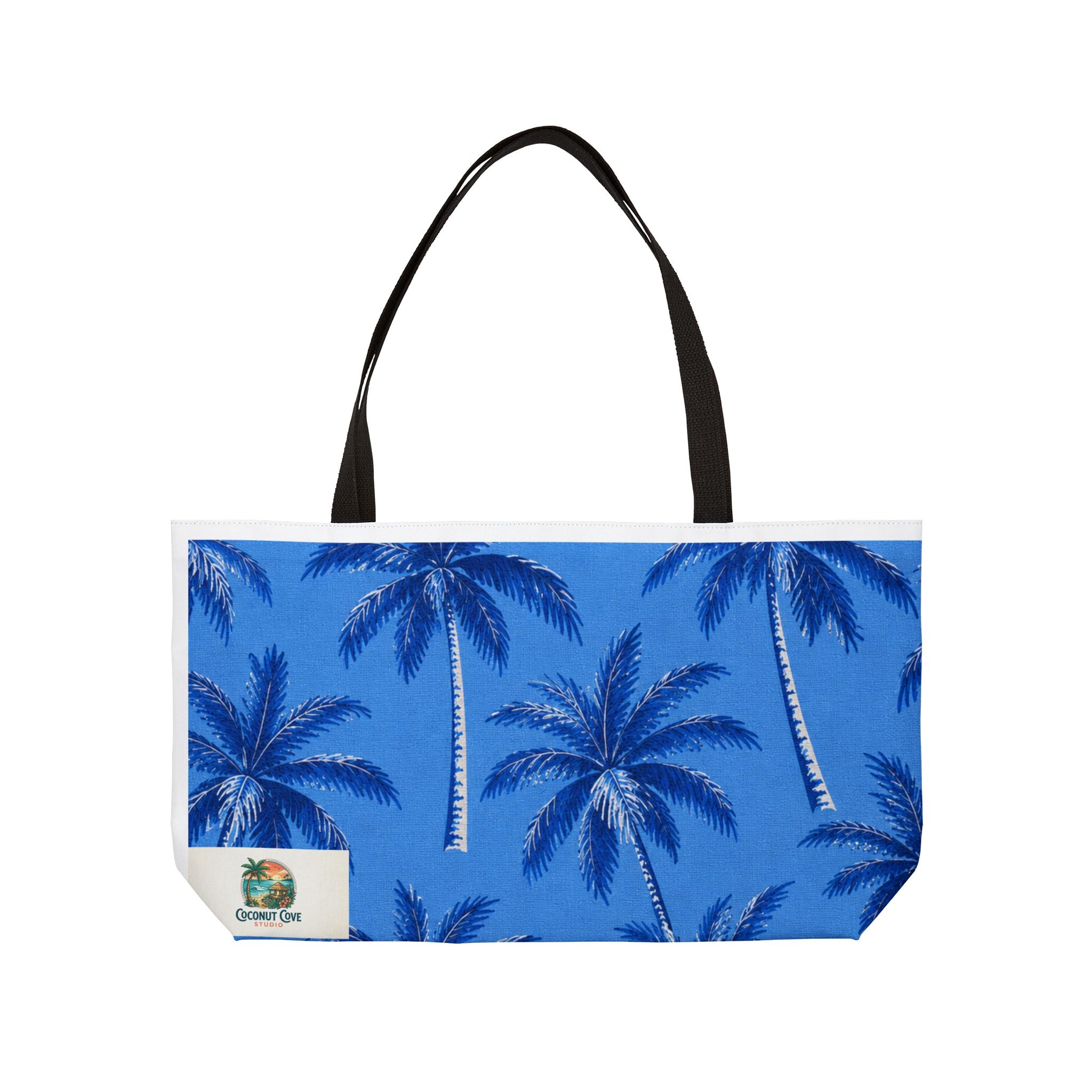 Weekender Tote Bag - Blue Palm Tree Beach Carryall
