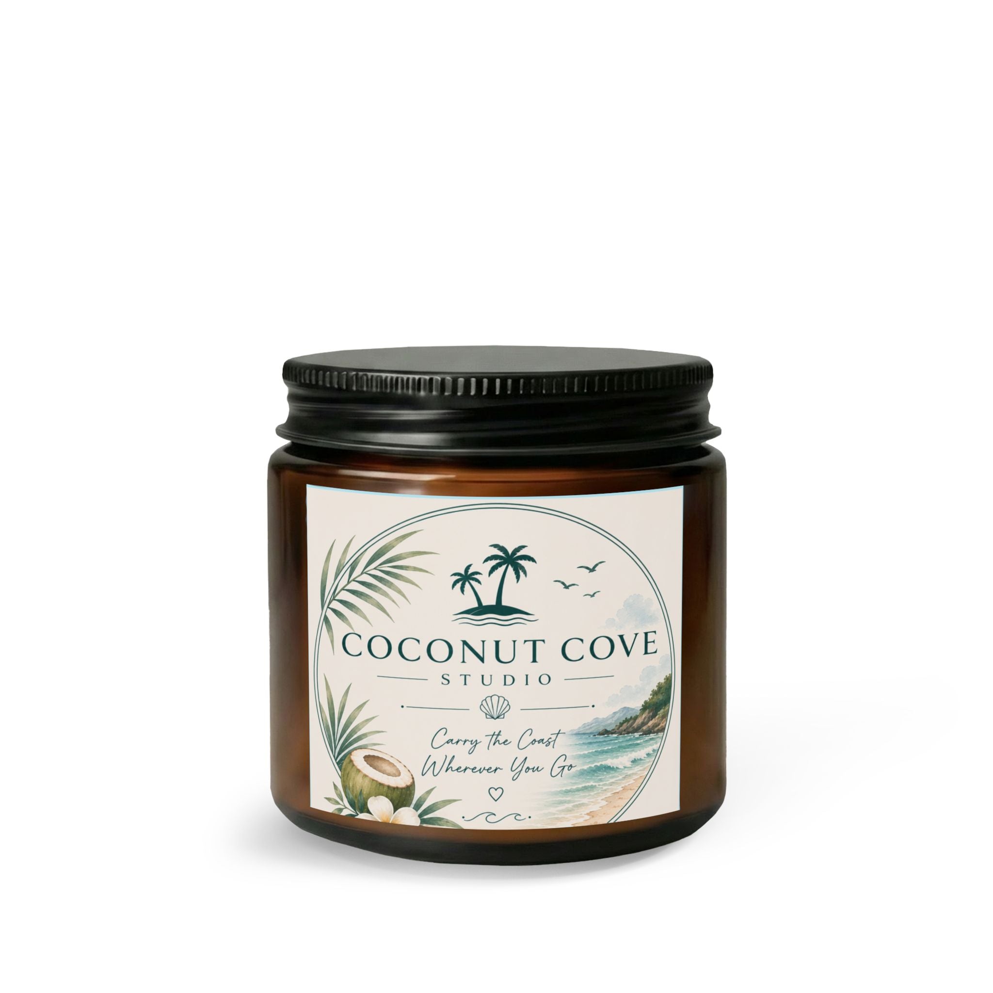 Coconut Cove Scented Candle Set with Matches & Wick Trimmer