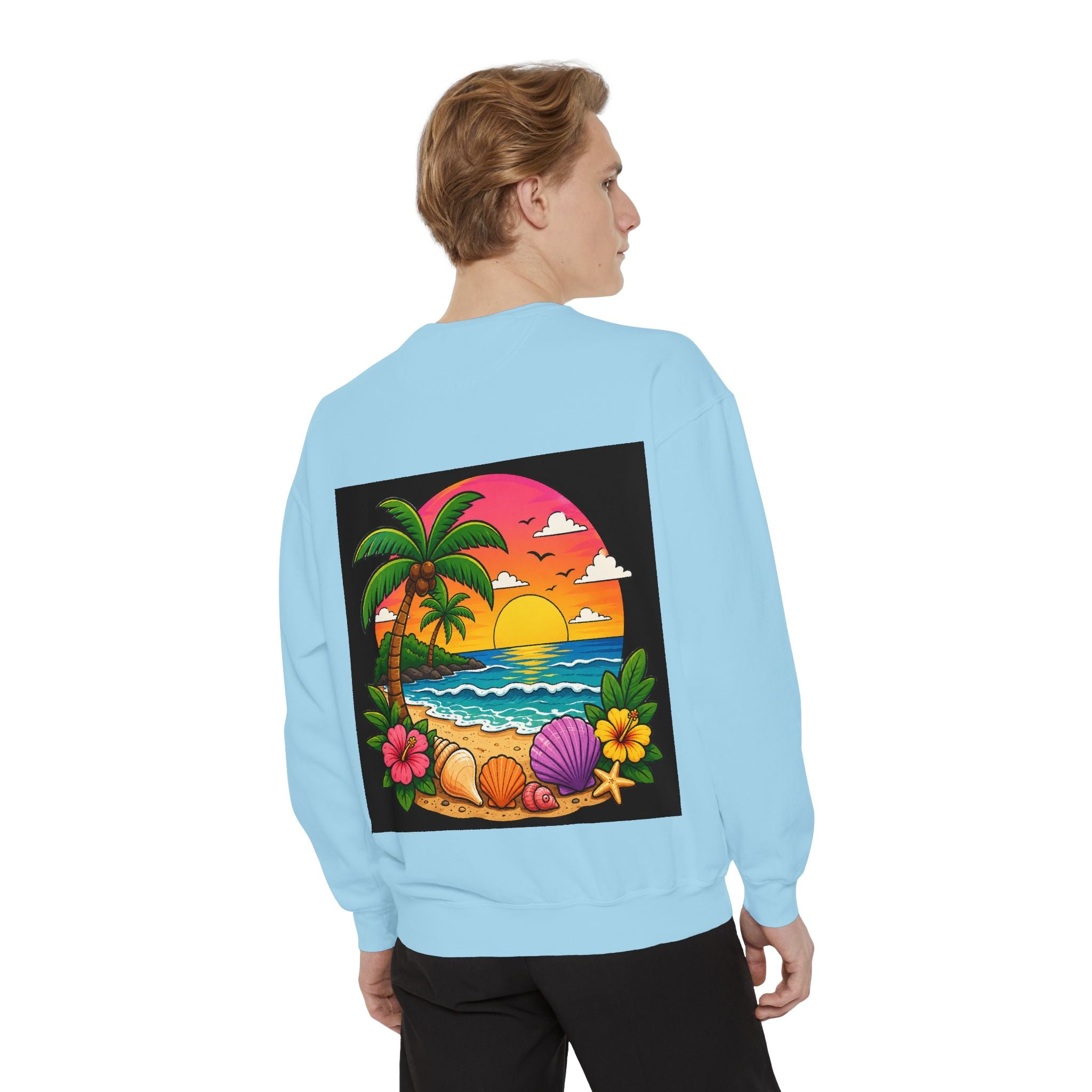 Vacation Vibes Sweatshirt — "Work Can Wait, Vacation Can't" Beach Resort Pullover