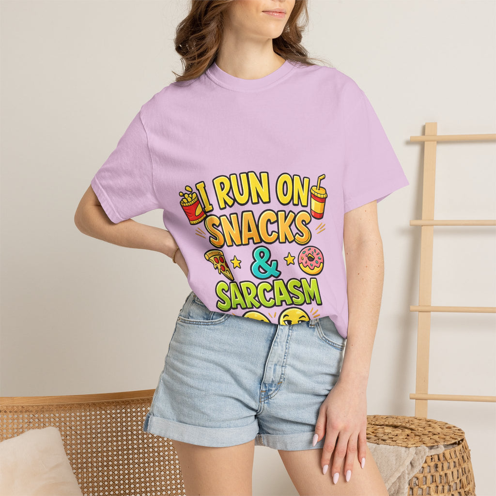 I Run on Snacks & Sarcasm T-Shirt