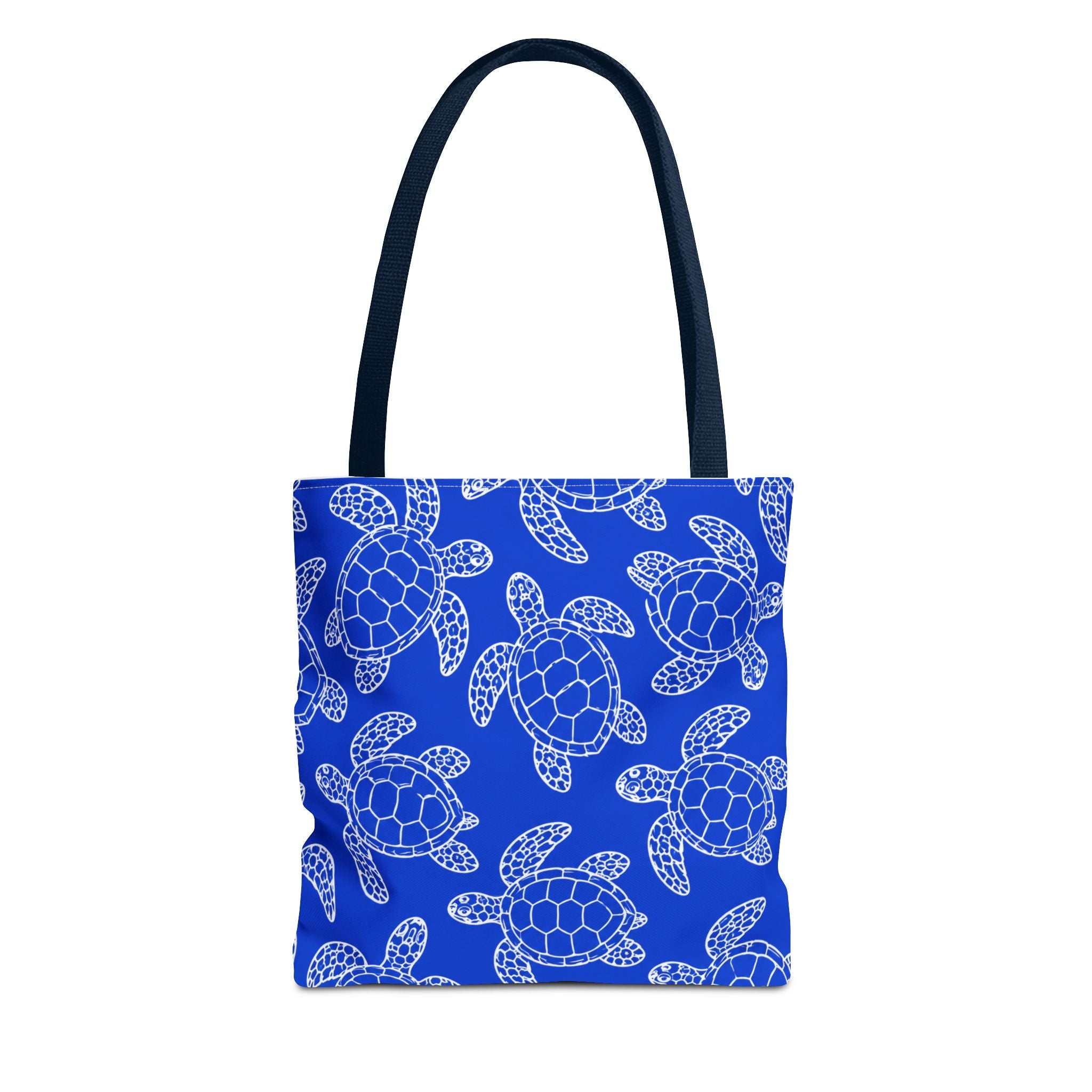 Sea Turtle Pattern Tote Bag — Blue Ocean Reusable Beach Bag