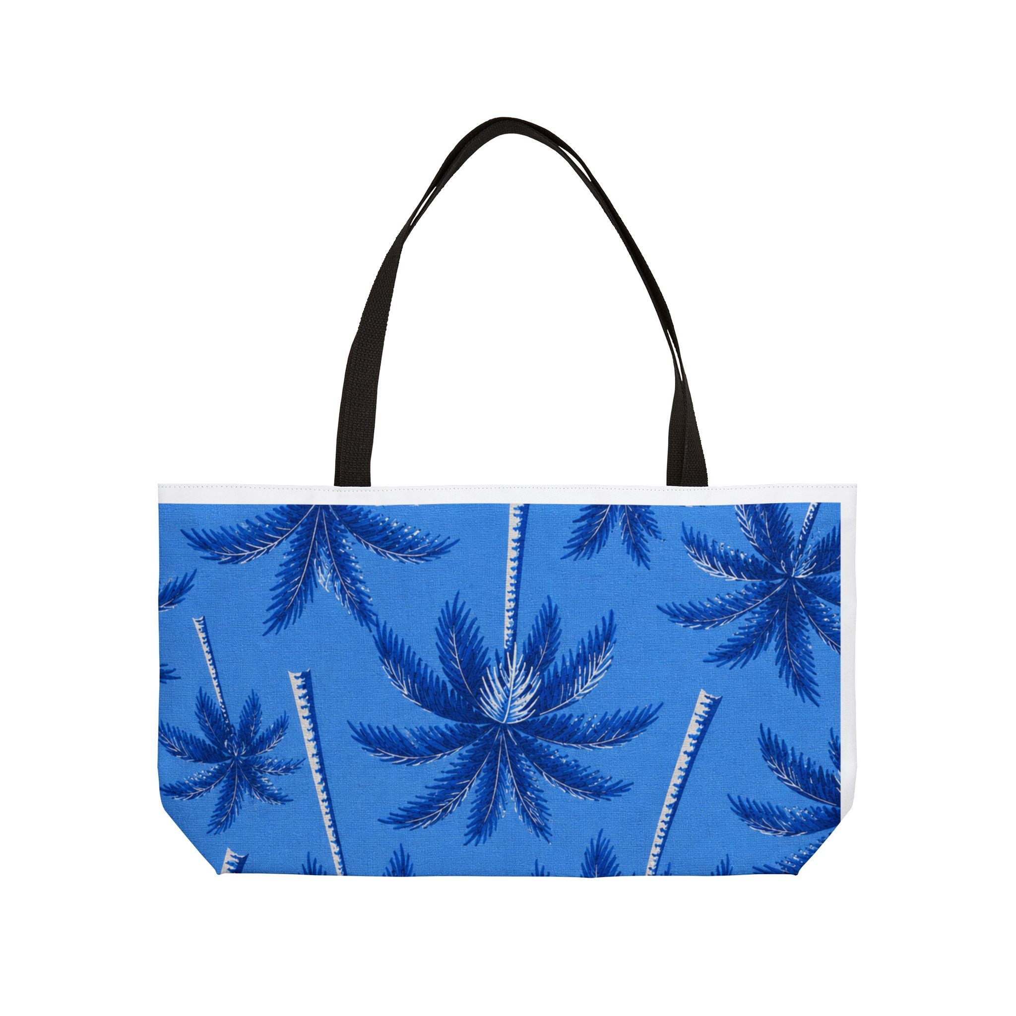 Weekender Tote Bag - Blue Palm Tree Beach Carryall