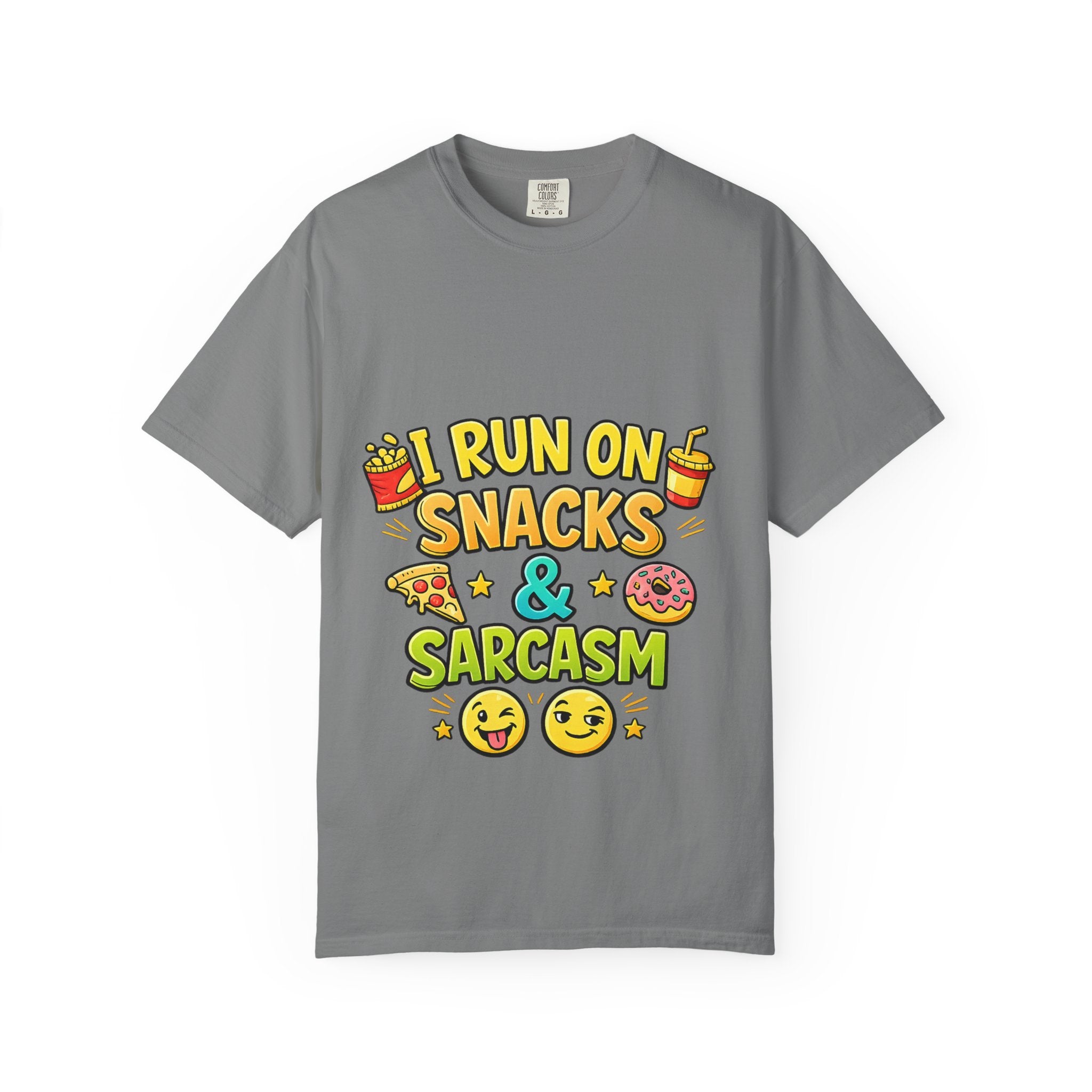 I Run on Snacks & Sarcasm T-Shirt