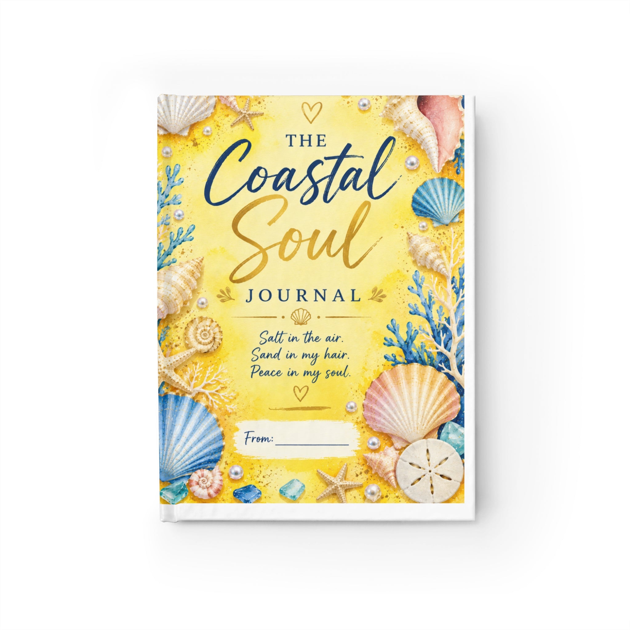 Coastal Soul Journal – Beach-Themed Ruled Notebook for Gratitude & Reflection