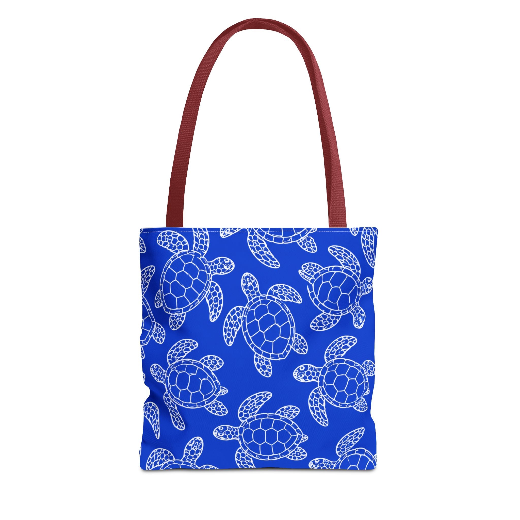 Sea Turtle Pattern Tote Bag — Blue Ocean Reusable Beach Bag