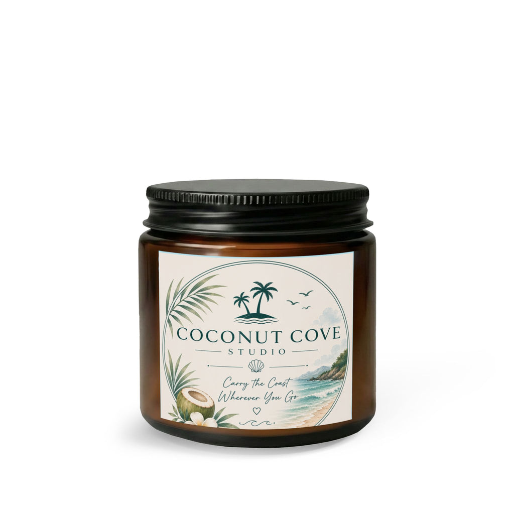 Coconut Cove Scented Candle Set with Matches & Wick Trimmer