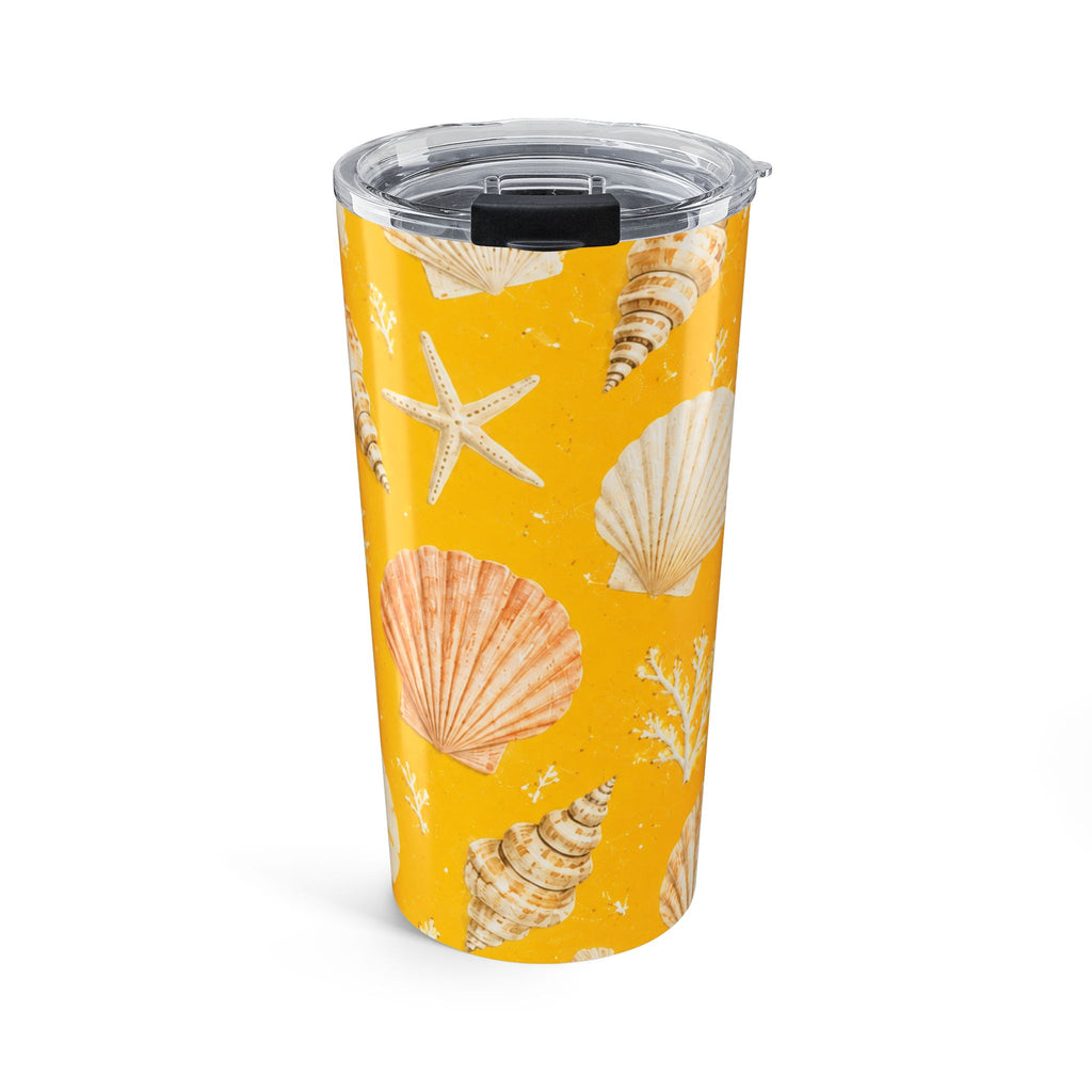 20oz Seashell Tumbler – Yellow Beach Shell Travel Cup