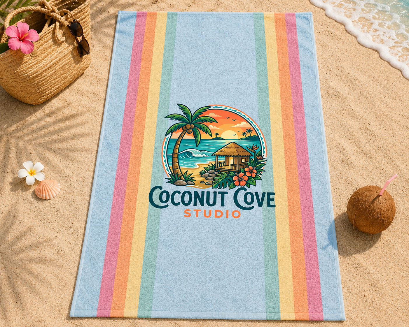 Rainbow Coast Towel